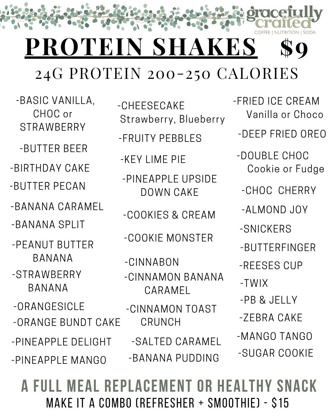 Gracefully Crafted drink menu, page 3
